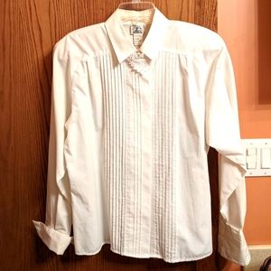 Cotton Corps Detailed Taylored Dress Blouse
